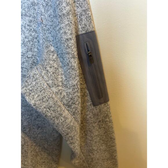 Antigua NFL Women Gray Quarter Zip Pullover Size Large L Collar Elbow Patch - Picture 5 of 7